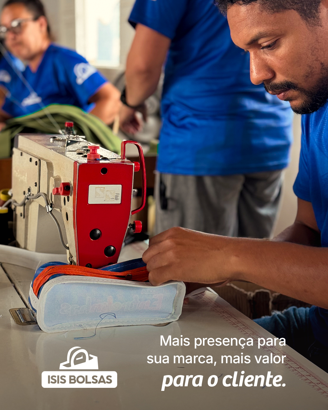 Na Isis Bolsas, cada detalhe da produção é pensado para transformar personalização em valor para a sua marca. Mais do qu